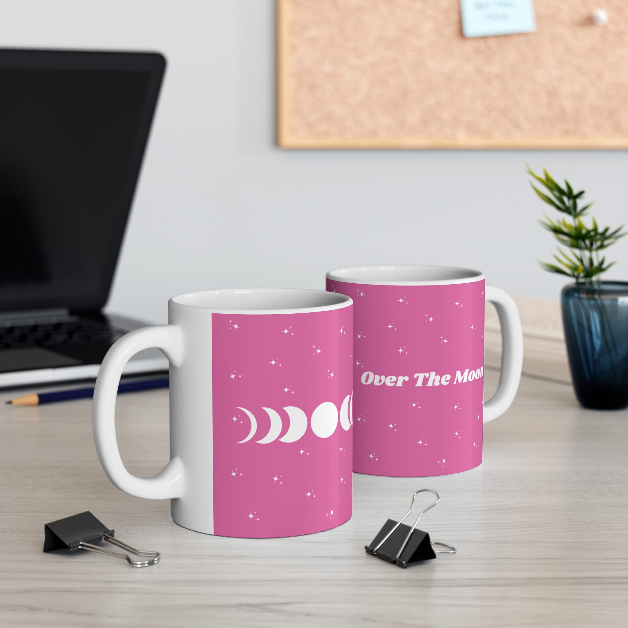 "Over The Moon" White Mug - Image 4