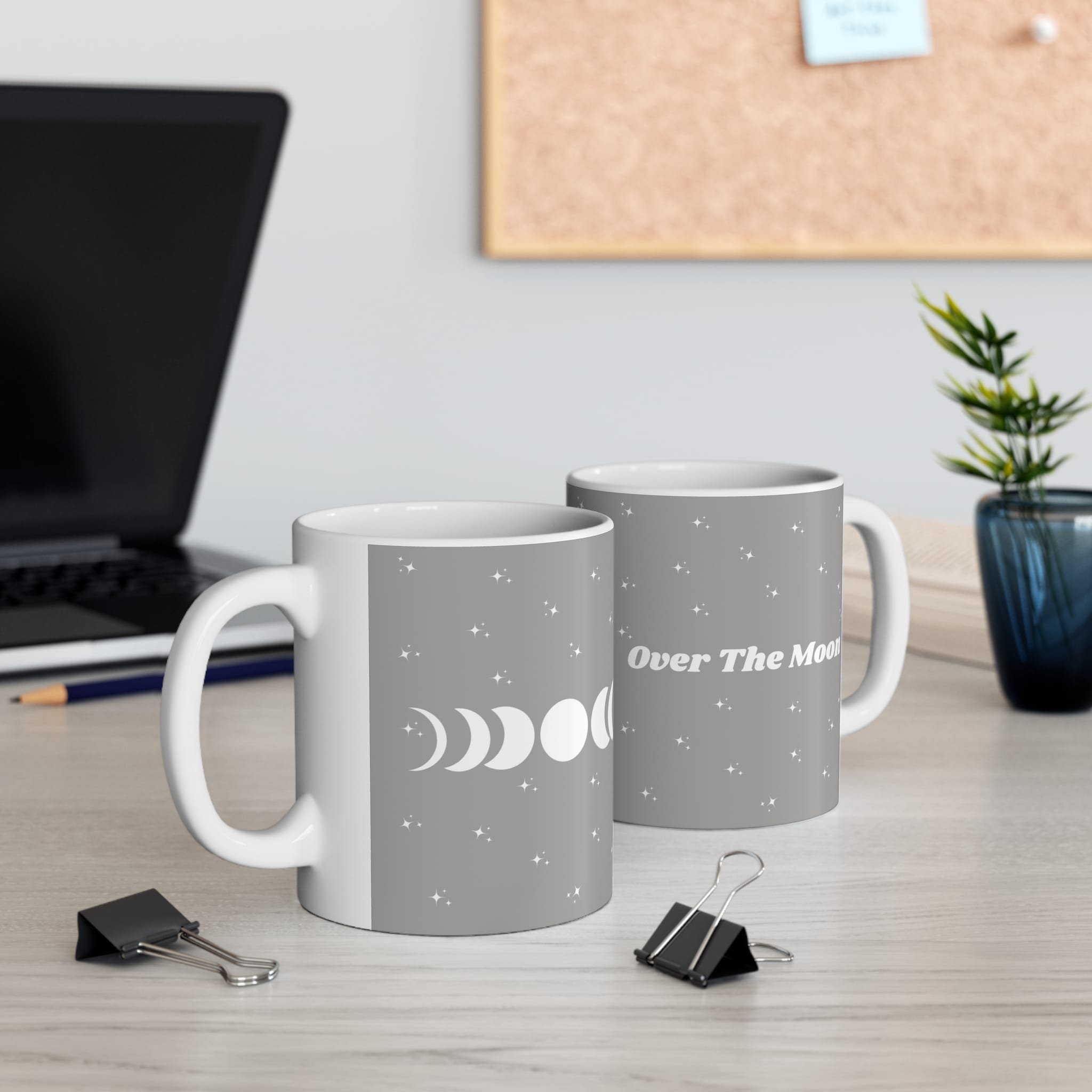 "Over The Moon" White Mug - Image 5