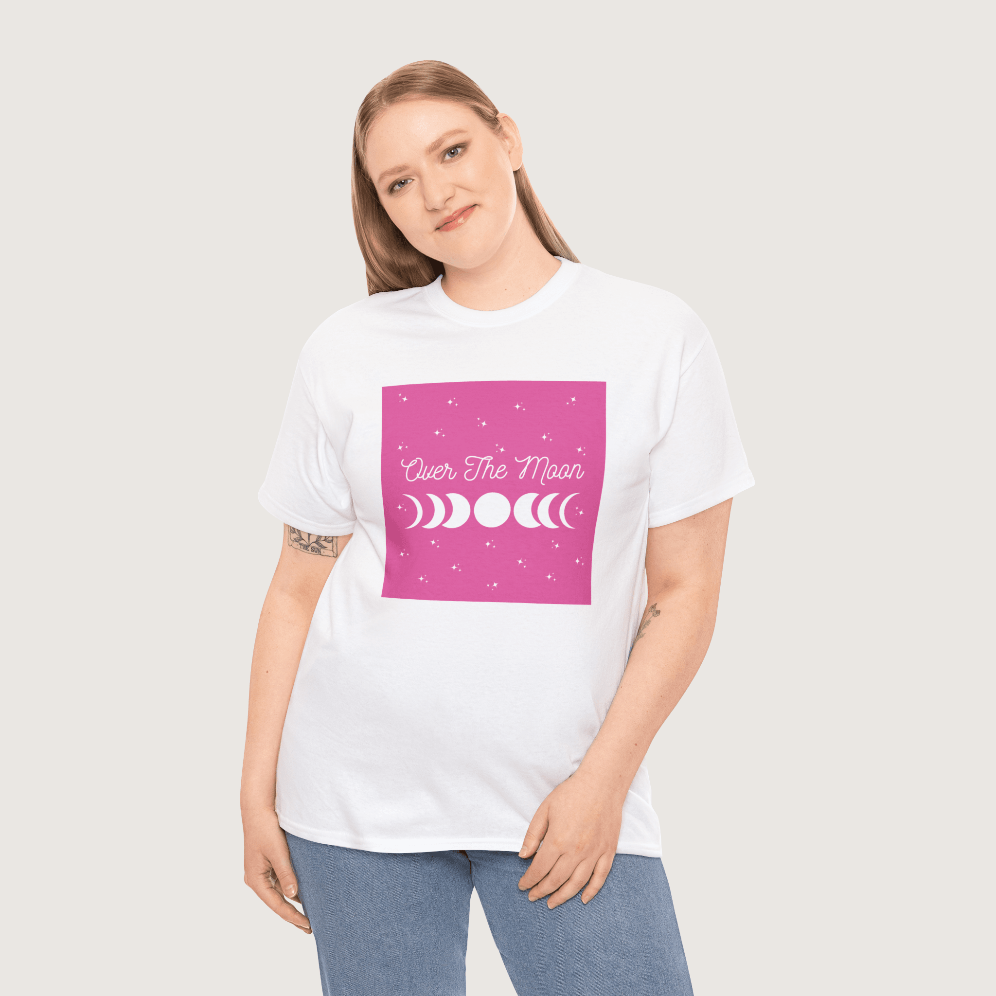 "Over The Moon" White Unisex T-Shirt 2 - Image 8