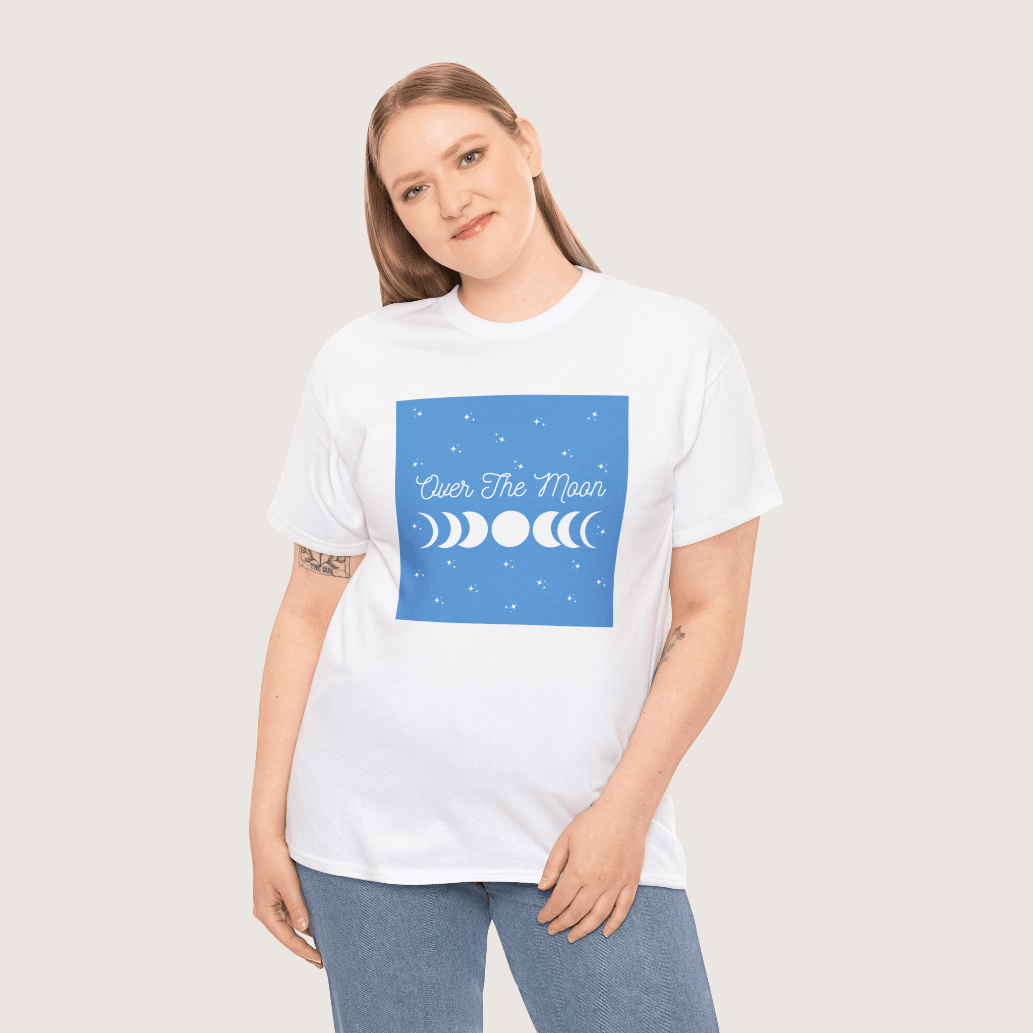 "Over The Moon" White Unisex T-Shirt 2 - Image 5