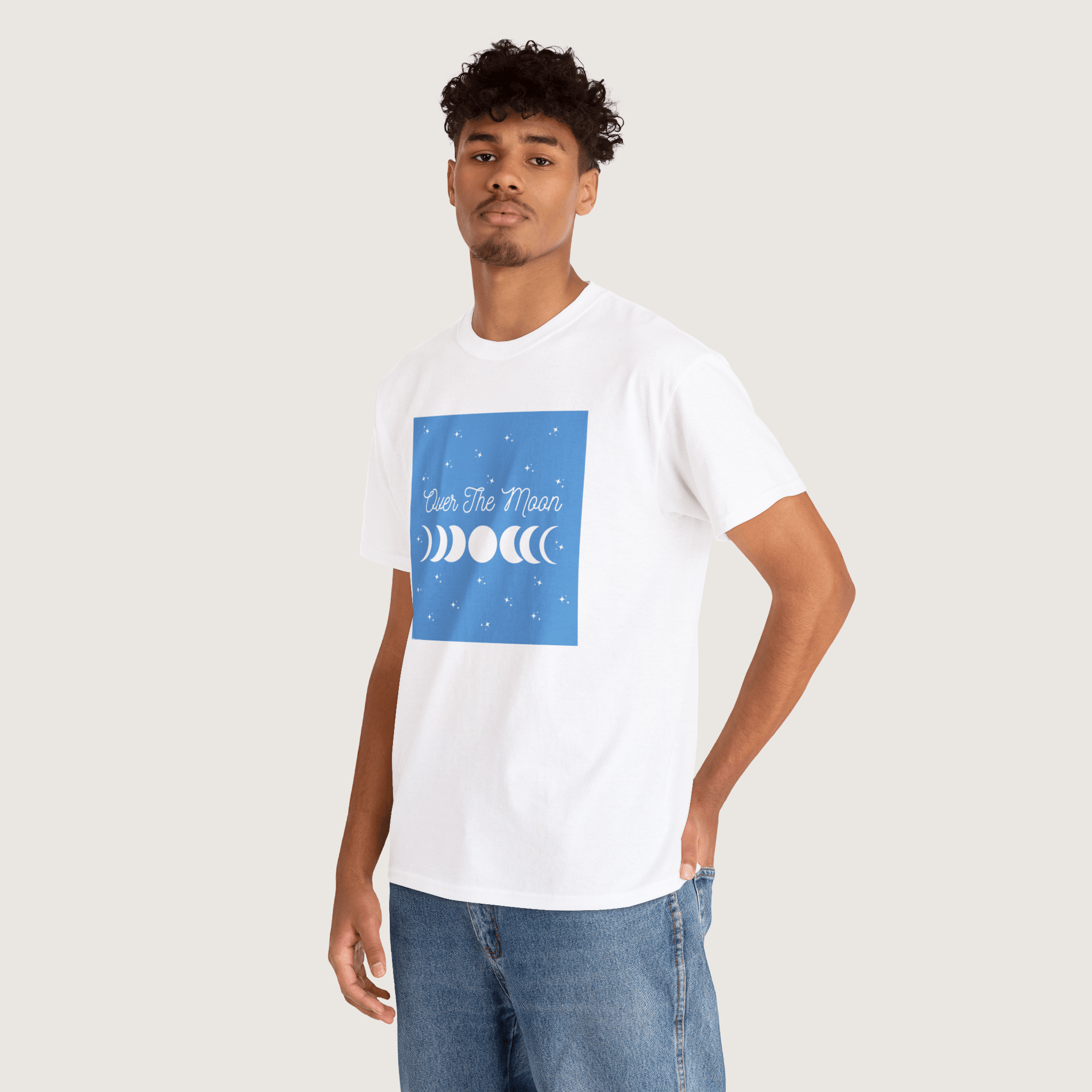 "Over The Moon" White Unisex T-Shirt 2 - Image 4