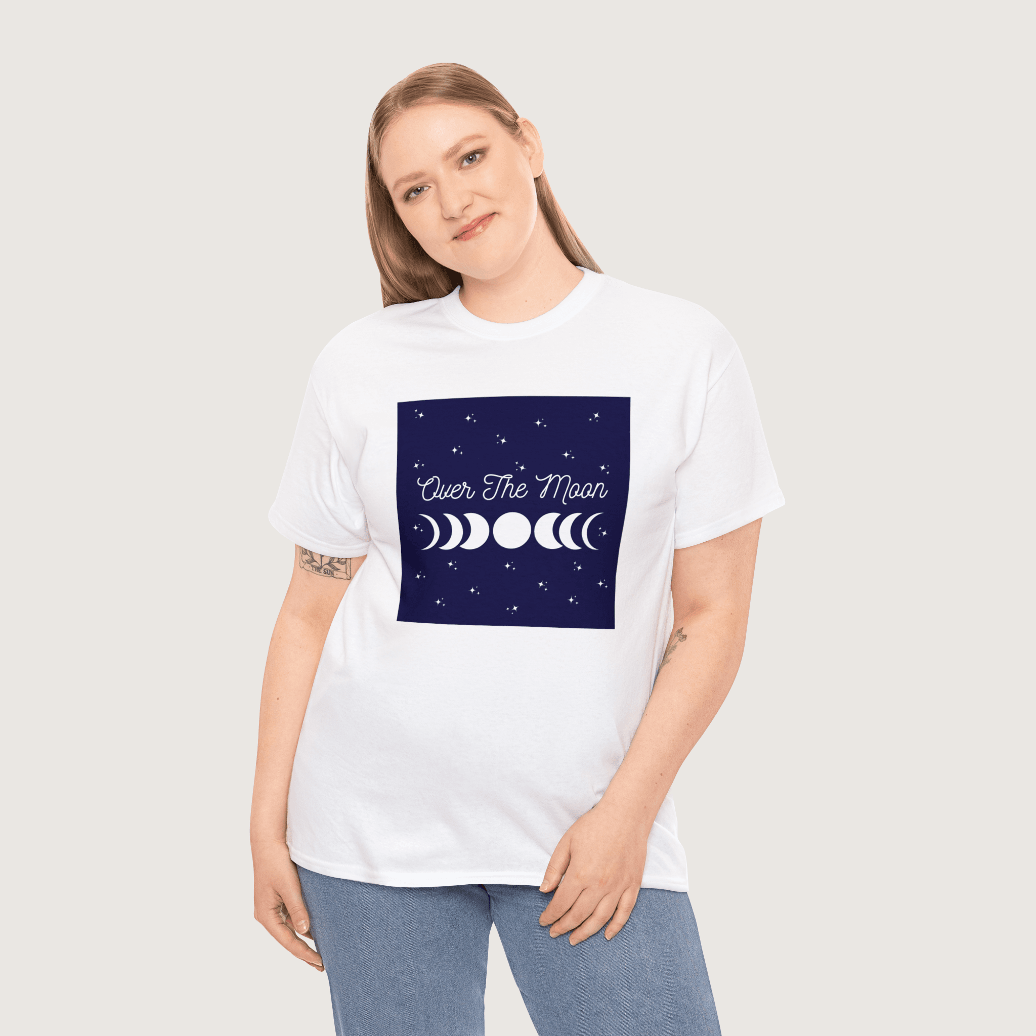 "Over The Moon" White Unisex T-Shirt 2 - Image 2
