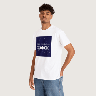 "Over The Moon" White Unisex T-Shirt 2