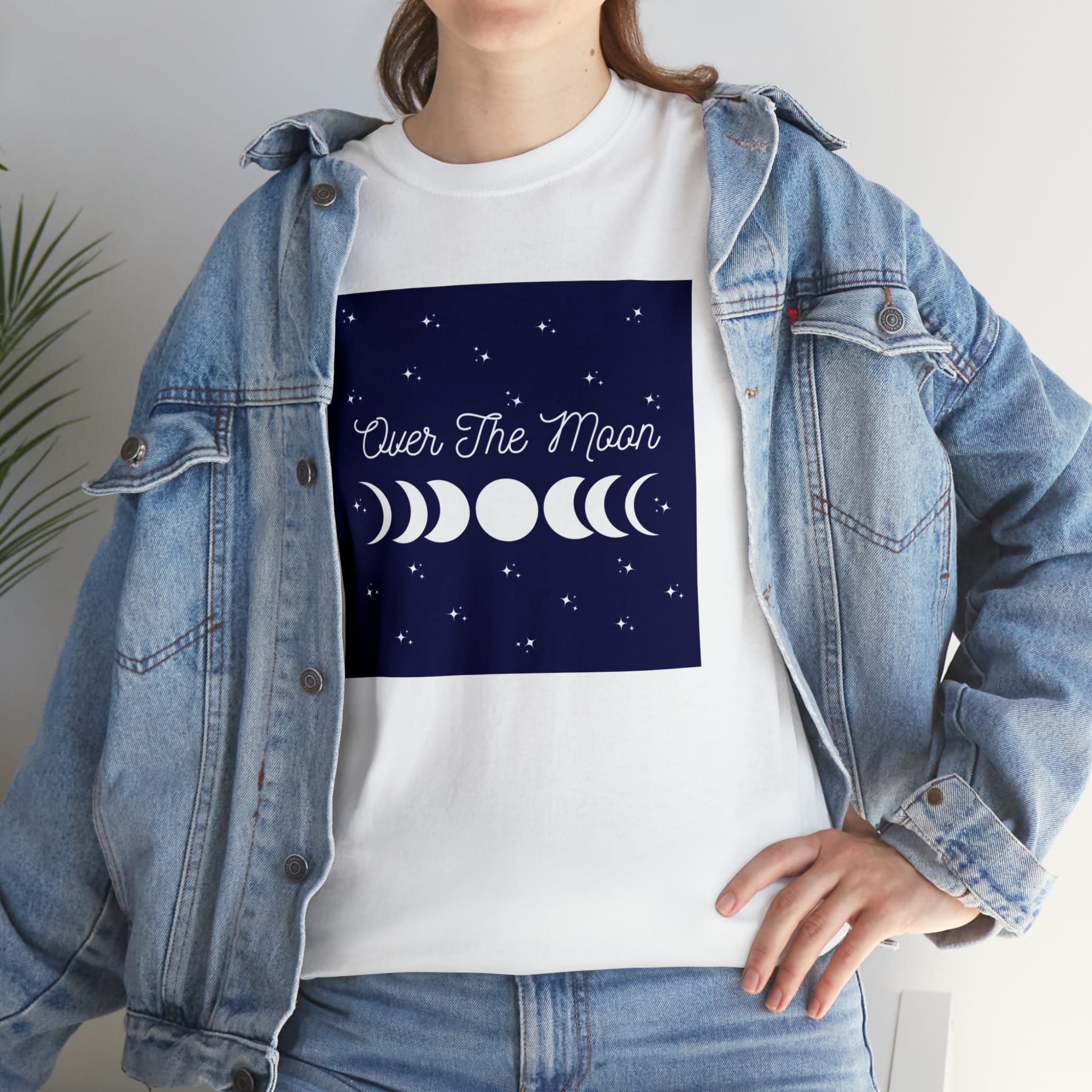 "Over The Moon" White Unisex T-Shirt 2 - Image 3