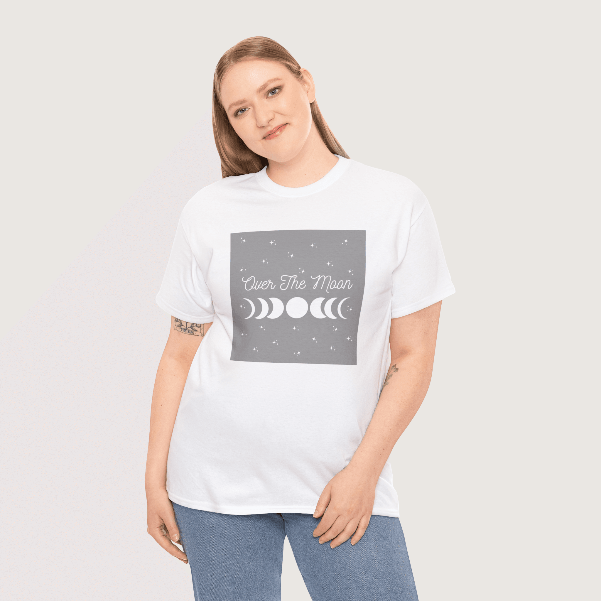 "Over The Moon" White Unisex T-Shirt 2 - Image 11