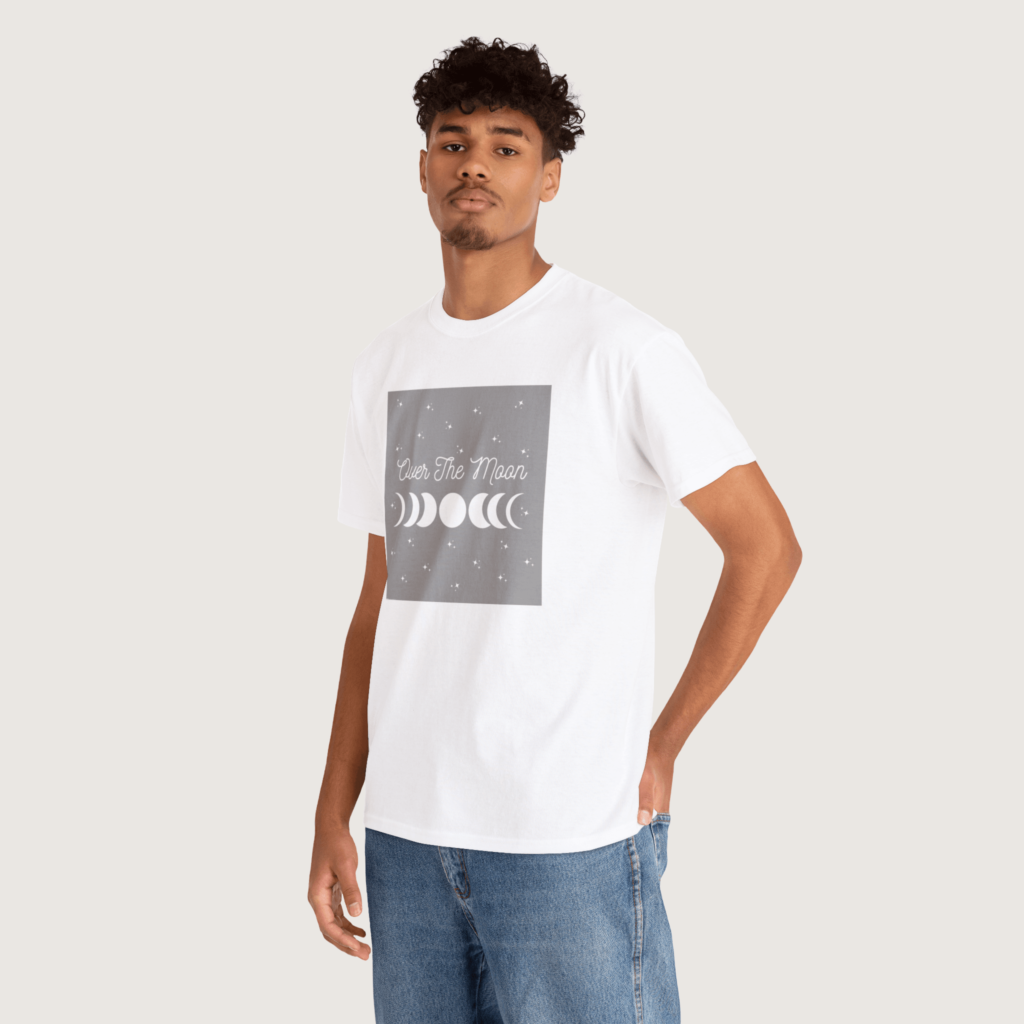 "Over The Moon" White Unisex T-Shirt 2 - Image 10