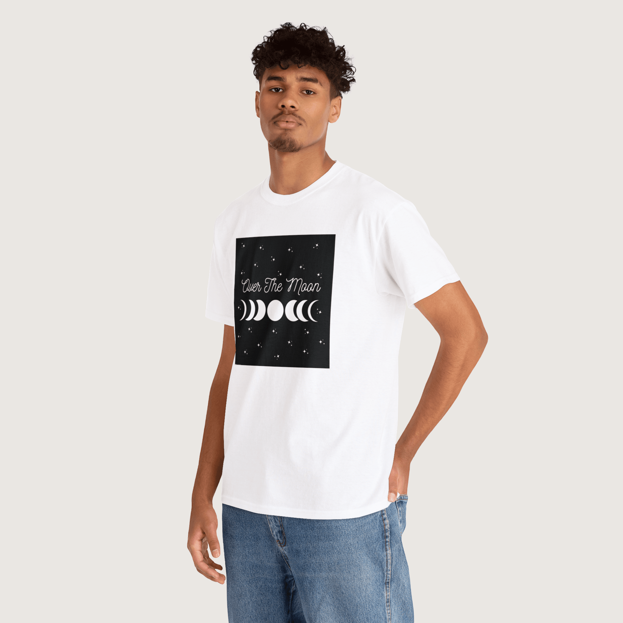 "Over The Moon" White Unisex T-Shirt 2 - Image 13