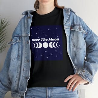 "Over The Moon" Black Unisex T-Shirt