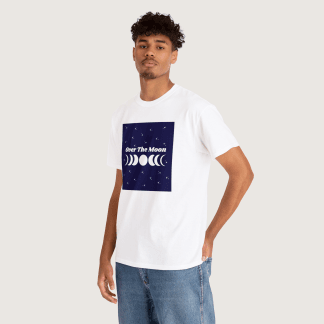 "Over The Moon" White Unisex T-Shirt